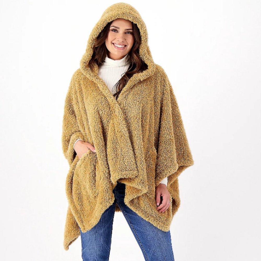 Bumblebella by Jill Martin Cotton Candy Plush Hooded Wrap  12979